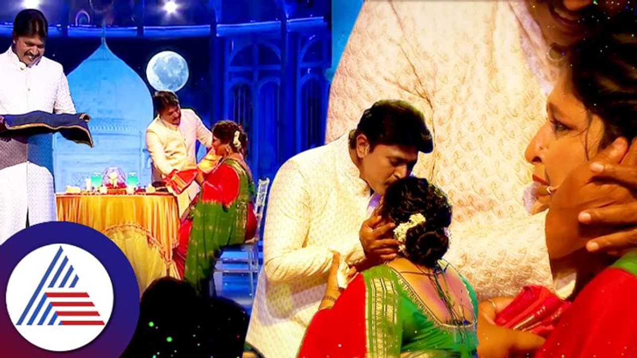 ಮರುಜನ್ಮ ಪಡೆದ ಪತ್ನಿಗೆ ಜೋಡಿ ನಂ.1 ವೇದಿಕೆಯಲ್ಲಿ ಸೀರೆ ಕೊಟ್ಟು ಕಣ್ಣೀರು ತರಿಸಿದ 'ಅಮೃತಧಾರೆ' ಆನಂದ್ ಮರುಜನ್ಮ ಪಡೆದ ಪತ್ನಿಗೆ ಜೋಡಿ ನಂ.1 ವೇದಿಕೆಯಲ್ಲಿ ಸೀರೆ ಕೊಟ್ಟು ಕಣ್ಣೀರು ತರಿಸಿದ 'ಅಮೃತಧಾರೆ' ಆನಂದ್