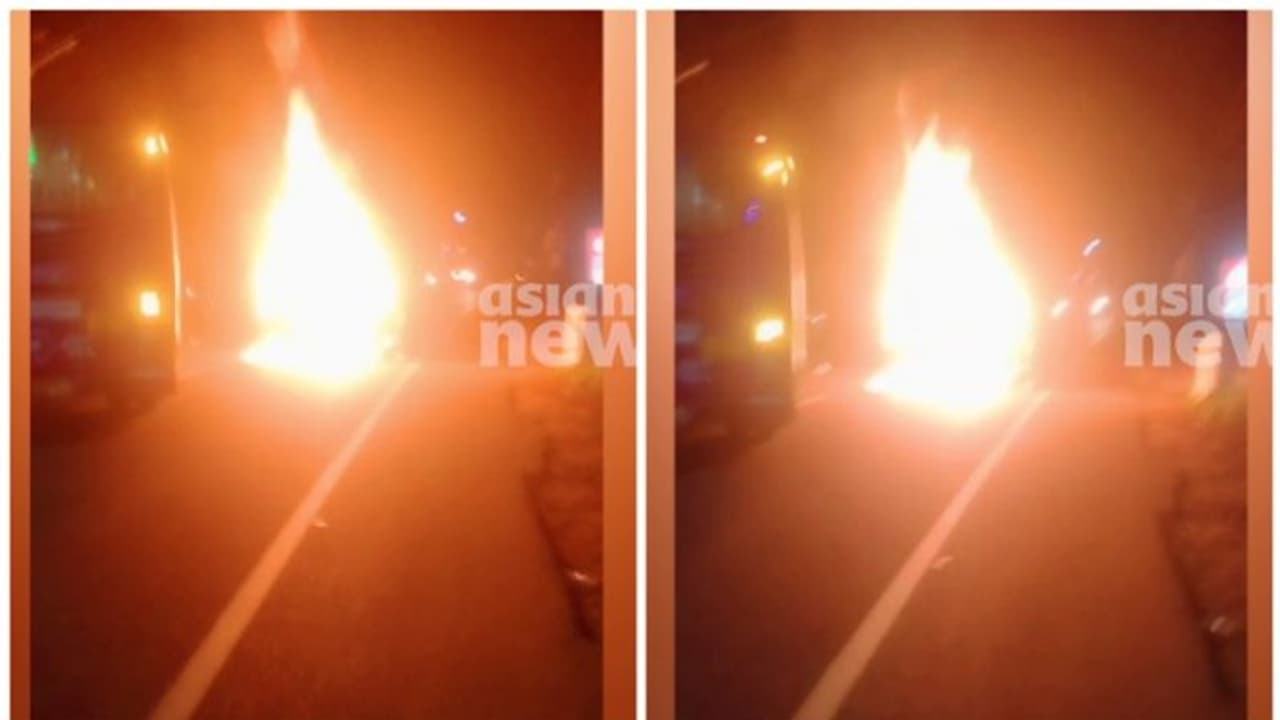 കണ്ണൂരില്‍ ബസിടിച്ച് മറിഞ്ഞ ഓട്ടോറിക്ഷ കത്തി; രണ്ടു പേര്‍ വെന്തുമരിച്ചു