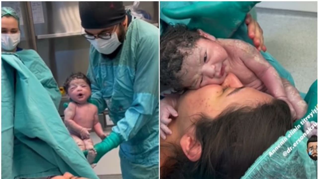 പ്രസവശേഷം ആദ്യമായി കുഞ്ഞിനെ കാണുന്ന അമ്മ; ഹൃദ്യമായ വീഡിയോ...