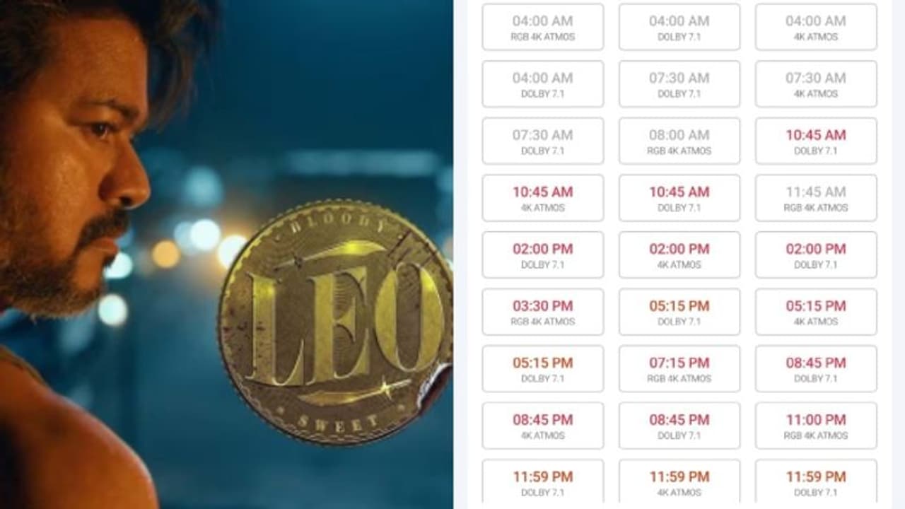 ലിയോ ടിക്കറ്റ് ബുക്കിംഗ് ആരംഭിച്ചു: ആദ്യഷോ ടിക്കറ്റുകള് വിറ്റുപോയത് നിമിഷങ്ങള്ക്കുള്ളില്.! ലിയോ ടിക്കറ്റ് ബുക്കിംഗ് ആരംഭിച്ചു: ആദ്യഷോ ടിക്കറ്റുകള് വിറ്റുപോയത് നിമിഷങ്ങള്ക്കുള്ളില്.!