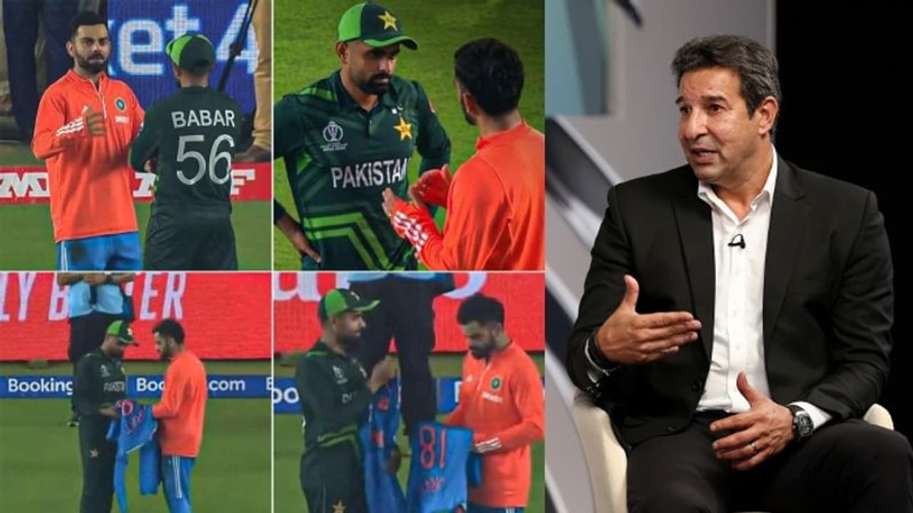 ವಿರಾಟ್ ಕೊಹ್ಲಿ ಆಟೋಗ್ರಾಫ್ ಜೆರ್ಸಿ ಪಡೆದ ಬಾಬರ್ ಅಜಂ; ಉರಿದುಕೊಂಡ ವಾಸೀಂ ಅಕ್ರಂ..! ವಿರಾಟ್ ಕೊಹ್ಲಿ ಆಟೋಗ್ರಾಫ್ ಜೆರ್ಸಿ ಪಡೆದ ಬಾಬರ್ ಅಜಂ; ಉರಿದುಕೊಂಡ ವಾಸೀಂ ಅಕ್ರಂ..!