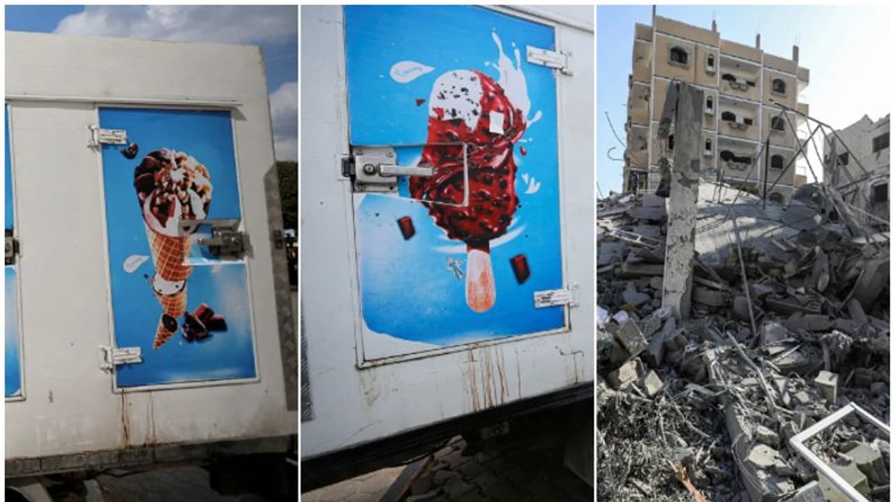 മോര്ച്ചറികള് നിറഞ്ഞു, സംസ്കരിക്കാന് ഇടമില്ല; ഗാസയില് മൃതദേഹങ്ങള് സൂക്ഷിക്കുന്നത് ഐസ്ക്രീം ട്രക്കുകളില് മോര്ച്ചറികള് നിറഞ്ഞു, സംസ്കരിക്കാന് ഇടമില്ല; ഗാസയില് മൃതദേഹങ്ങള് സൂക്ഷിക്കുന്നത് ഐസ്ക്രീം ട്രക്കുകളില്