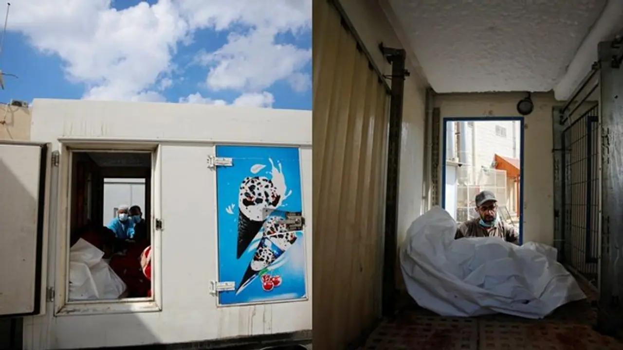 Israel Hamas conflict: Ice cream trucks being used as makeshift morgues as death toll rises in Gaza