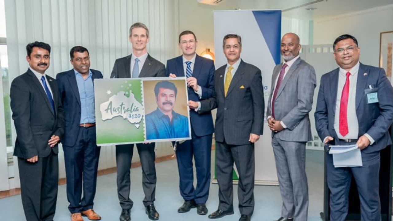 നടൻ മമ്മൂട്ടിക്ക് ആദരവുമായി ഓസ്ട്രേലിയൻ ദേശീയ പാര്ലമെന്റ് സമിതി, പേഴ്സണലൈസ്ഡ് സ്റ്റാമ്പും പുറത്തിറക്കി നടൻ മമ്മൂട്ടിക്ക് ആദരവുമായി ഓസ്ട്രേലിയൻ ദേശീയ പാര്ലമെന്റ് സമിതി, പേഴ്സണലൈസ്ഡ് സ്റ്റാമ്പും പുറത്തിറക്കി