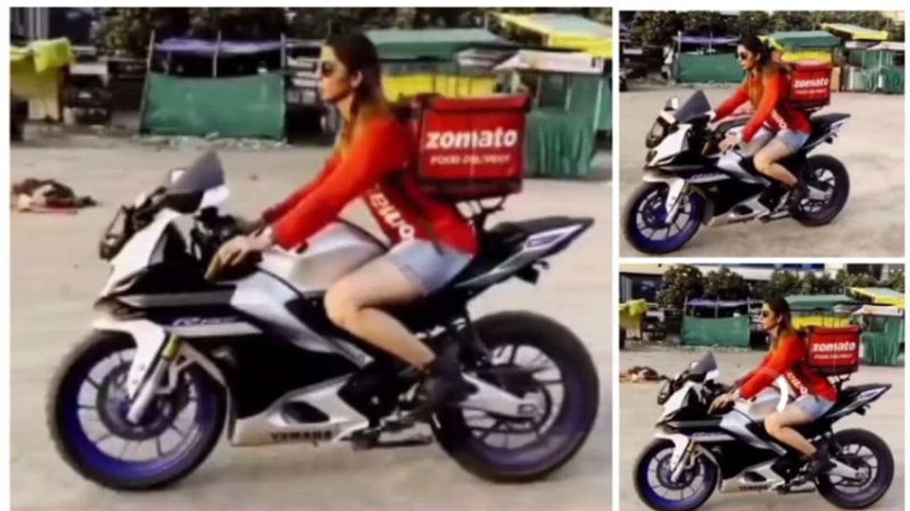സൂപ്പര് ബൈക്കില് ഹെല്മറ്റില്ലാതെ സൊമാറ്റോ ഡെലിവറി ചെയ്യുന്ന സുന്ദരി; വൈറലായി വീഡിയോ സൂപ്പര് ബൈക്കില് ഹെല്മറ്റില്ലാതെ സൊമാറ്റോ ഡെലിവറി ചെയ്യുന്ന സുന്ദരി; വൈറലായി വീഡിയോ
