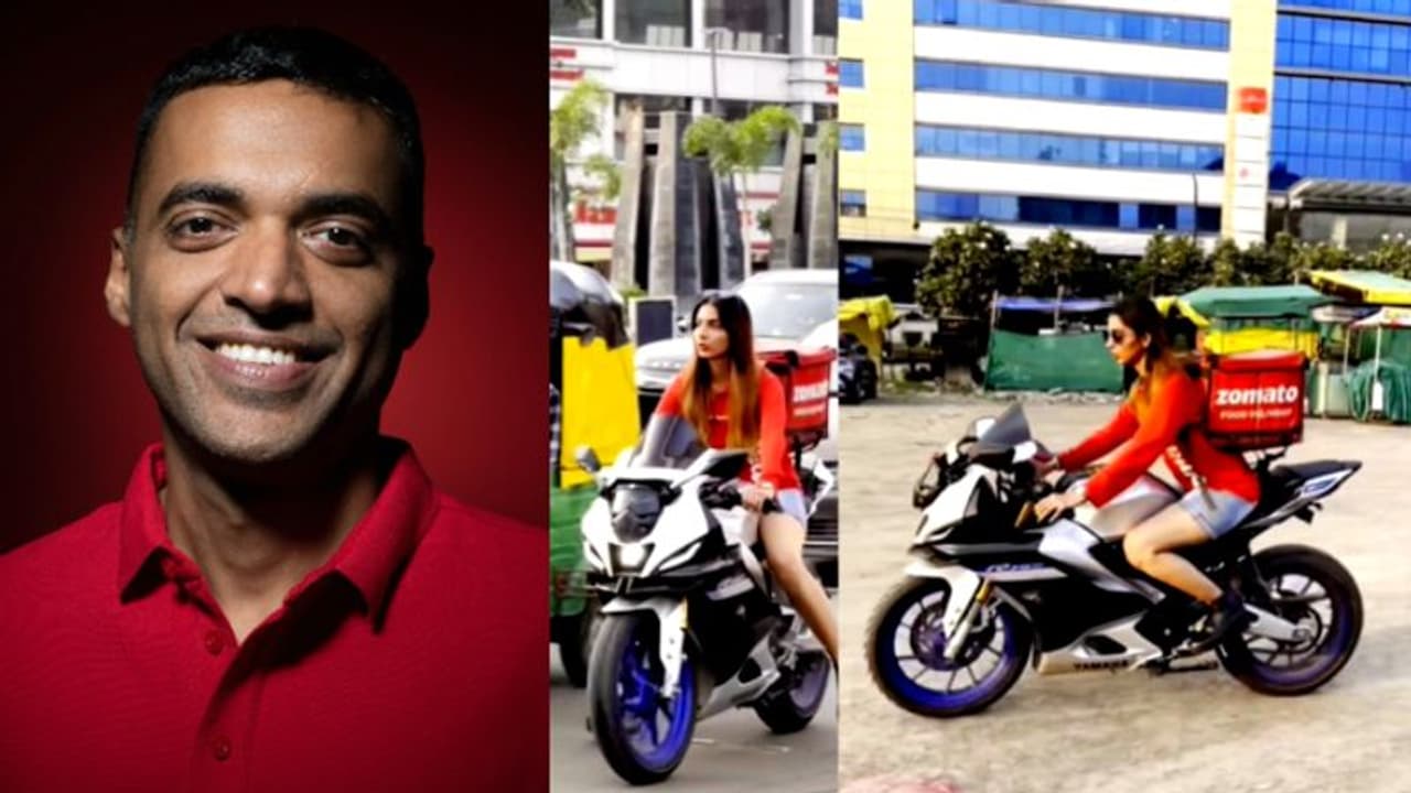 ഇത് പരസ്യമല്ല! സൊമാറ്റോയുടെ ടീഷർട്ടും ബാഗുമിട്ട് ബൈക്കുമായി യുവതി; പ്രതികരിച്ച് സൊമാറ്റോ സിഇഒ 