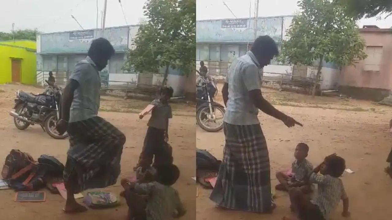 பள்ளி மாணவனை காலால் உதைத்து கொடூரமாக தாக்கும் சக மாணவியின் தந்தை.. வைரலாகும் அதிர்ச்சி வீடியோ.. பள்ளி மாணவனை காலால் உதைத்து கொடூரமாக தாக்கும் சக மாணவியின் தந்தை.. வைரலாகும் அதிர்ச்சி வீடியோ..
