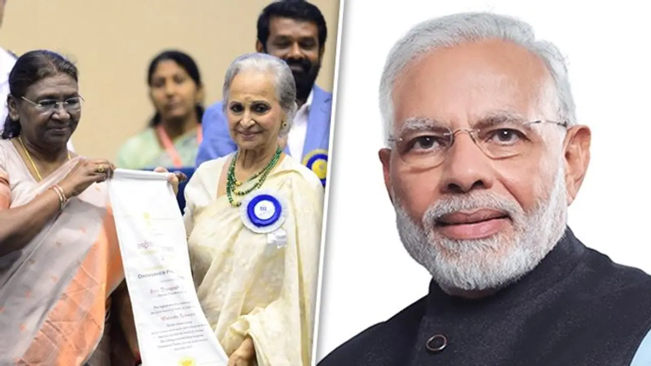 Waheeda Rehman receives special mention from PM Modi on her Dadasaheb Phalke Award Waheeda Rehman receives special mention from PM Modi on her Dadasaheb Phalke Award