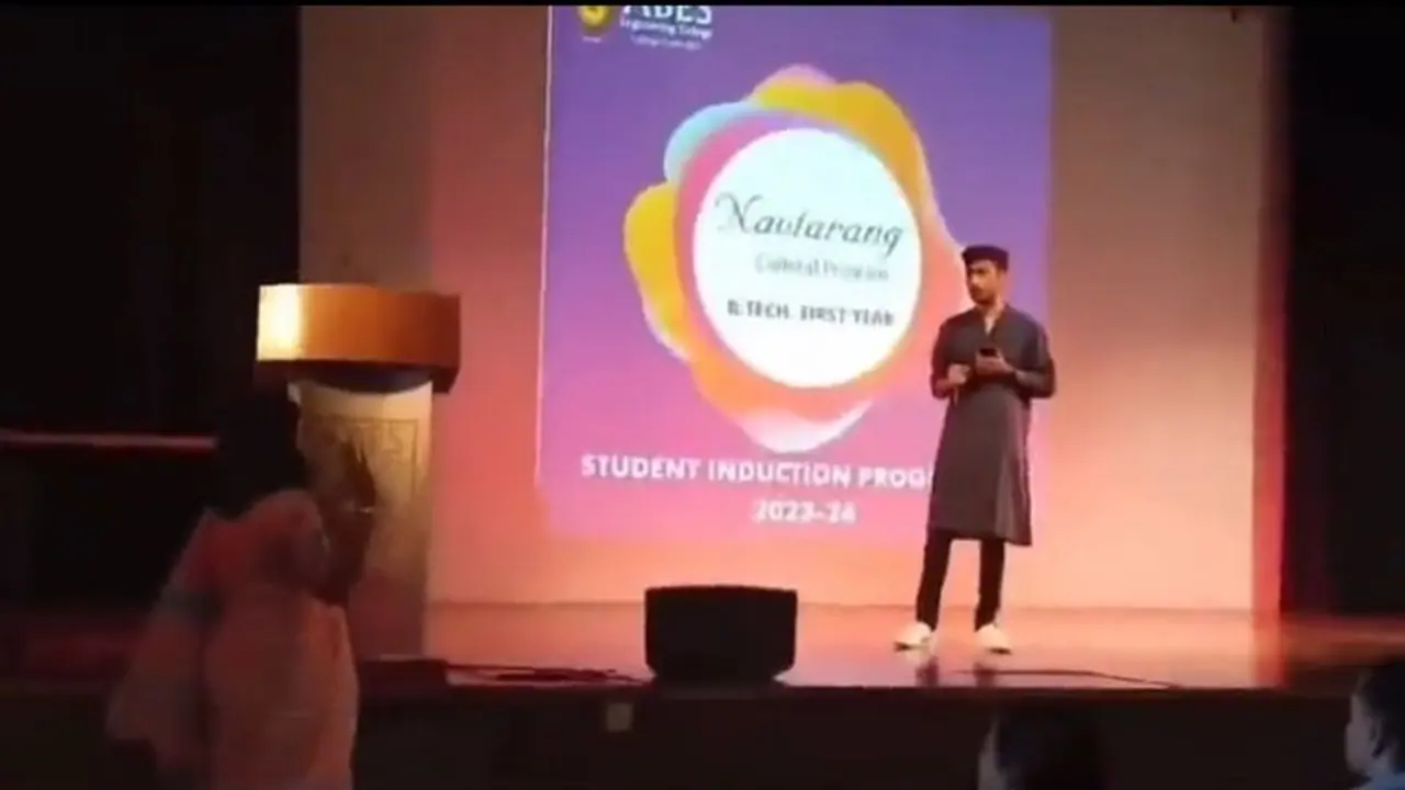 Professor removes student from stage for chanting 'Jai Shri Ram' before performance in Ghaziabad (WATCH)