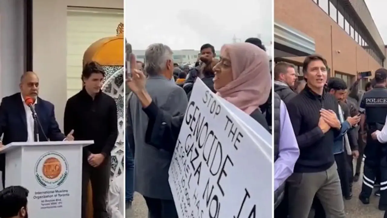 Justin Trudeau booed during his visit to Toronto mosque over Israel Hamas war (WATCH) Justin Trudeau booed during his visit to Toronto mosque over Israel Hamas war (WATCH)