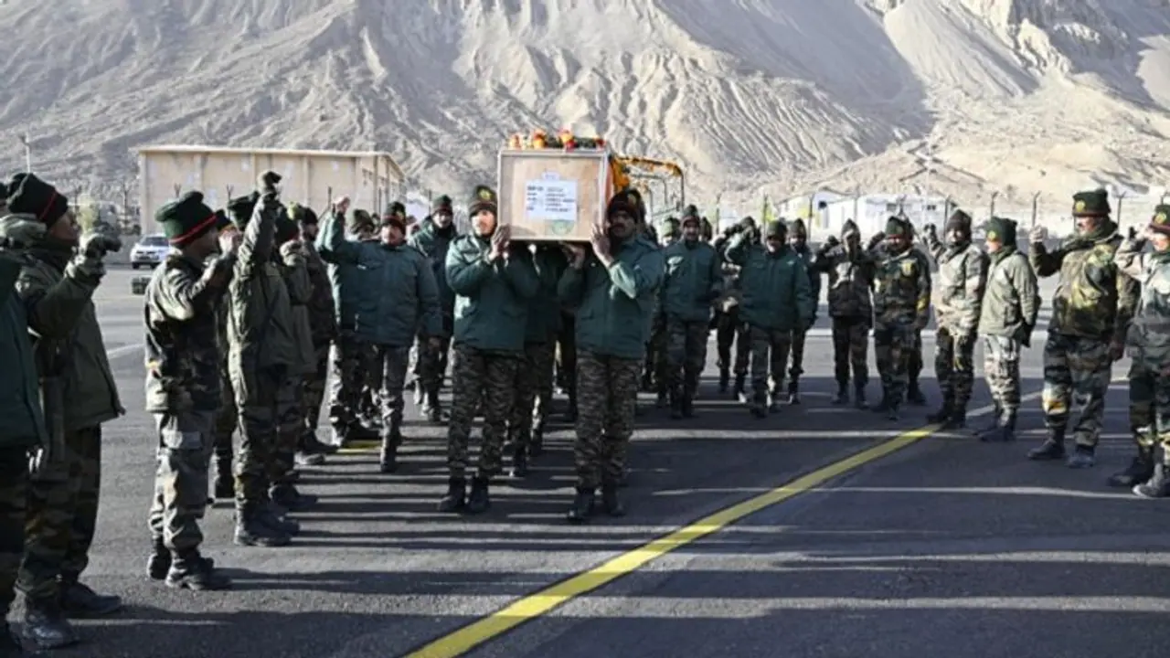 Fire & Fury Corps pays tribute to Agniveer Gawate Akshay Laxman for supreme sacrifice in Siachen Fire & Fury Corps pays tribute to Agniveer Gawate Akshay Laxman for supreme sacrifice in Siachen
