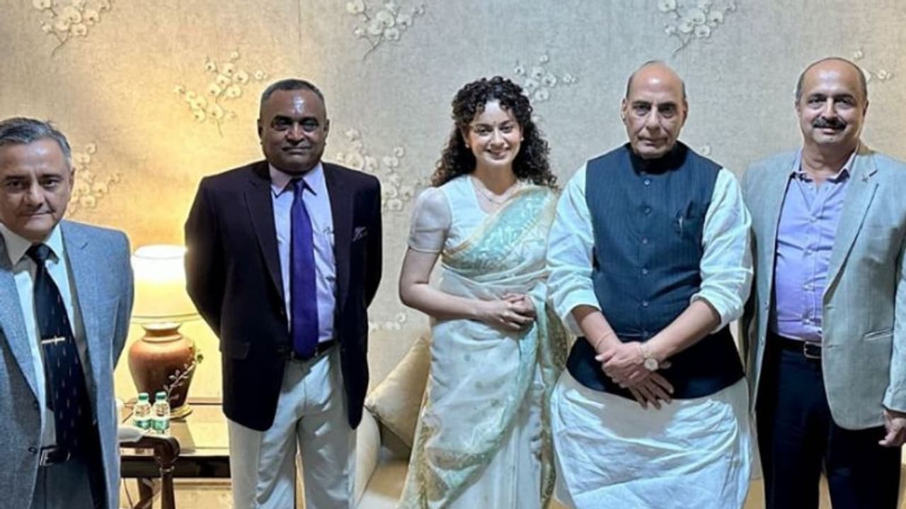 'Tejas': Kangana Ranaut holds special screening for defense minister, IAF officers 'Tejas': Kangana Ranaut holds special screening for defense minister, IAF officers