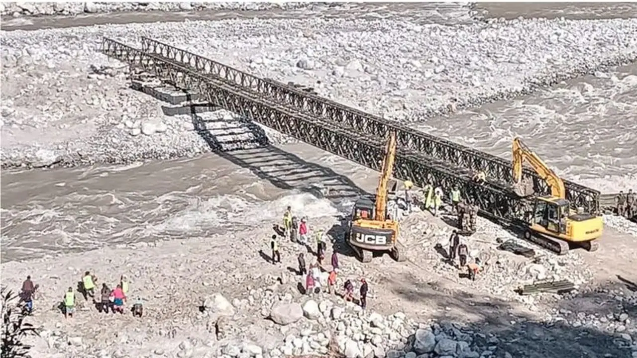 Remarkable! WATCH how Indian Army reconnects flood hit areas of Sikkim with 150 foot bridge