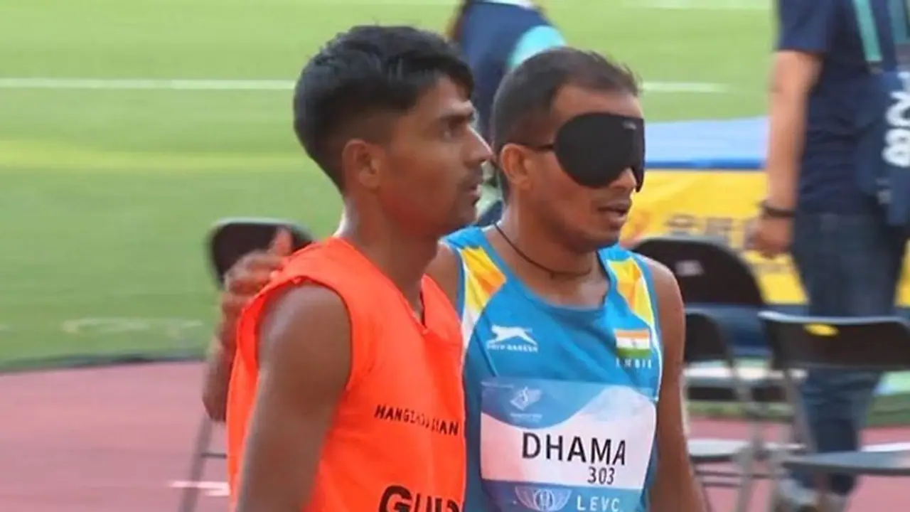Asian Para Games 2023: Ankur Dhama bags second gold; wins Men's 1500m T11 final (WATCH) Asian Para Games 2023: Ankur Dhama bags second gold; wins Men's 1500m T11 final (WATCH)