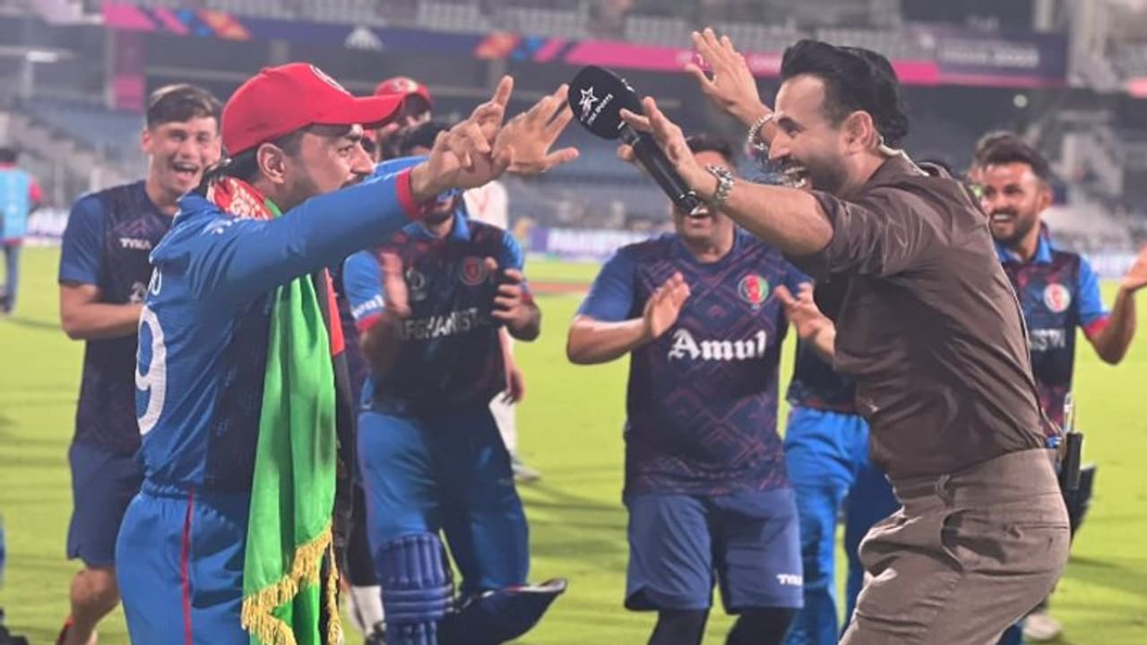  Irfan Pathan and Rashid Khan Dance: மைதானத்திலேயே இர்பான் பதான் உடன் டான்ஸ் ஆடிய ரஷீத் கான் வீடியோ வைரல்!