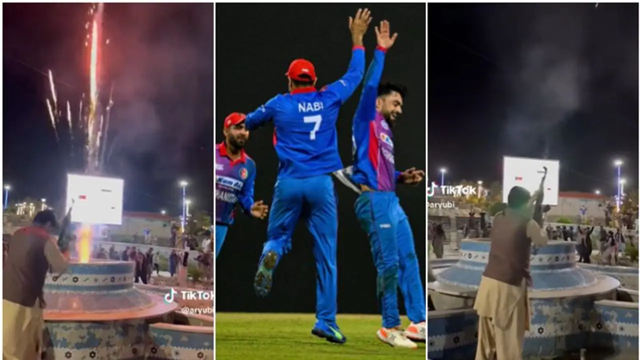 ಪಾಕ್‌ ಬಗ್ಗುಬಡಿದ ಆಫ್ಘಾನ್‌: ಎಕೆ 47ನಲ್ಲಿ ಗಾಳಿಯಲ್ಲಿ ಗುಂಡು ಹಾರಿಸಿ ಸಂಭ್ರಮಿಸಿದ ಫ್ಯಾನ್ಸ್