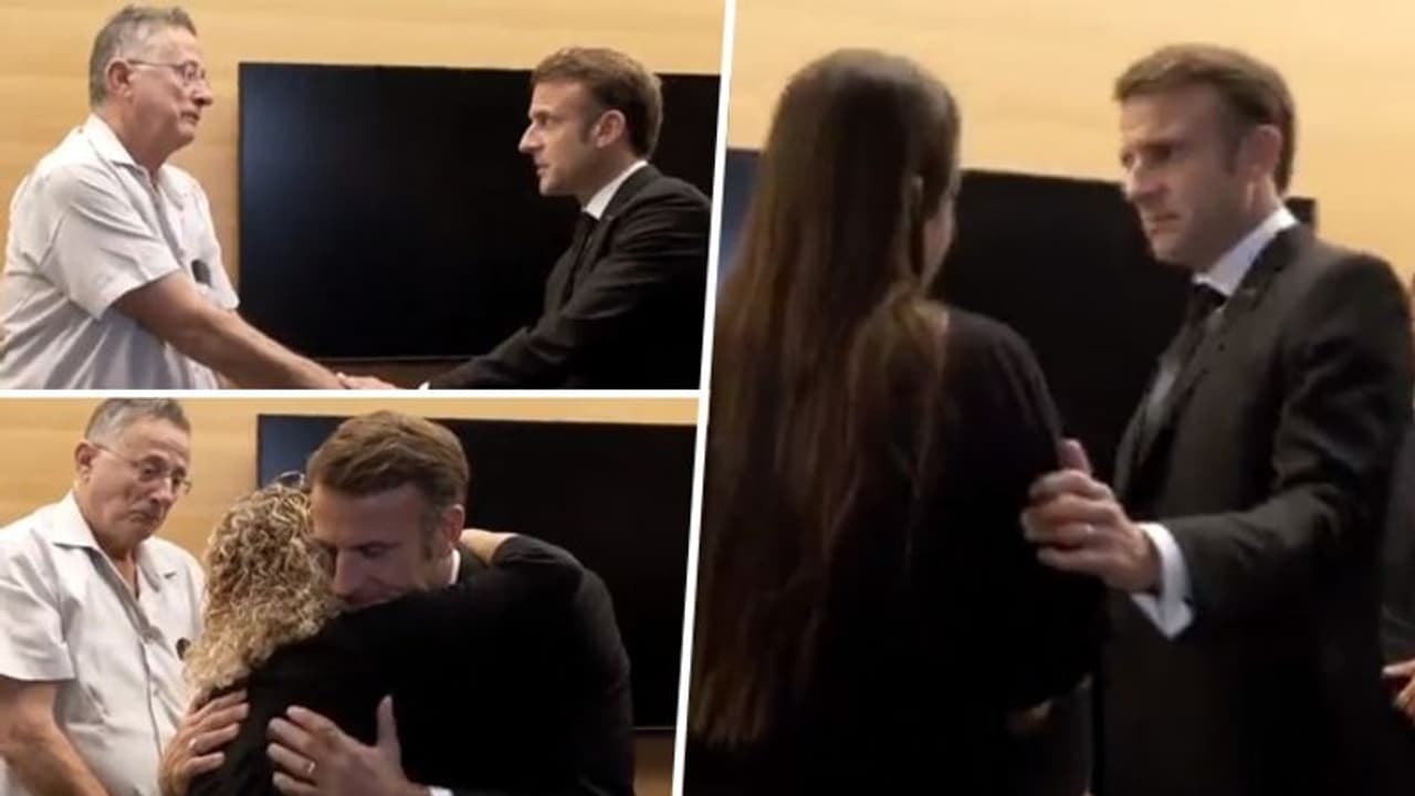 Israel Hamas war: Macron meets families of kidnapped Israelis with French citizenship in Tel Aviv (WATCH) Israel Hamas war: Macron meets families of kidnapped Israelis with French citizenship in Tel Aviv (WATCH)