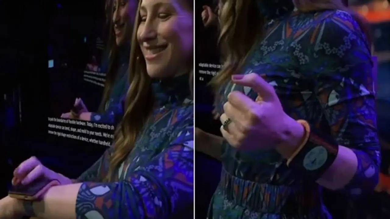 Motorola shows off concept smartphone which you can bend & wear on your wrist (WATCH)