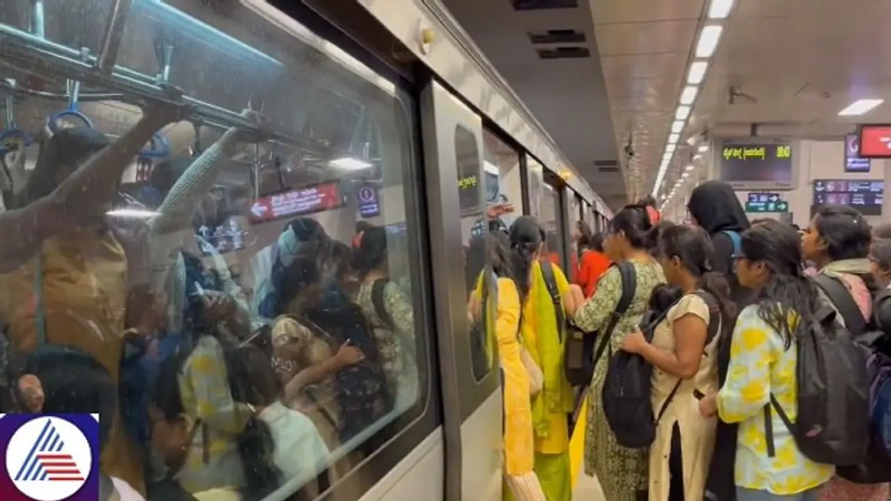 Metro rush madness: Viral video draws comparison to Bengaluru Metro vs Mumbai local trains (WATCH)
