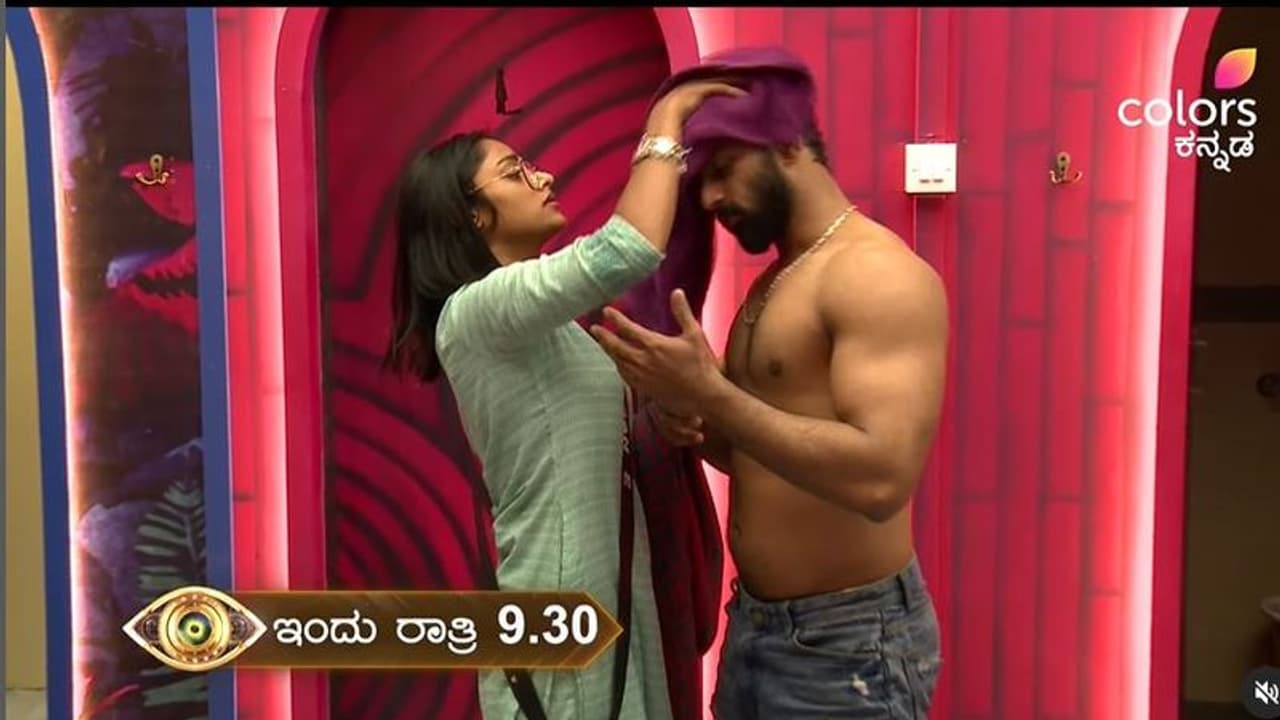 ಕಾರ್ತಿಕ್ಗೆ ಶಿಕ್ಷೆ, ನಾಚಿಕೆಯಾಗಲ್ವಾ ನಿಂಗೆ ಎನ್ನುತ್ತಾ ಮುದ್ದುಮುದ್ದಾಗಿ ಗೆಳೆಯನ ಒದ್ದೆ ತಲೆ ಒರೆಸಿದ ಸಂಗೀತಾ ಕಾರ್ತಿಕ್ಗೆ ಶಿಕ್ಷೆ, ನಾಚಿಕೆಯಾಗಲ್ವಾ ನಿಂಗೆ ಎನ್ನುತ್ತಾ ಮುದ್ದುಮುದ್ದಾಗಿ ಗೆಳೆಯನ ಒದ್ದೆ ತಲೆ ಒರೆಸಿದ ಸಂಗೀತಾ