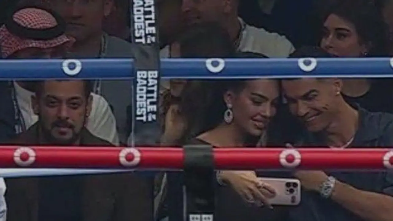 Salman Khan spotted sitting next to Cristiano Ronaldo at a boxing match, netizens react