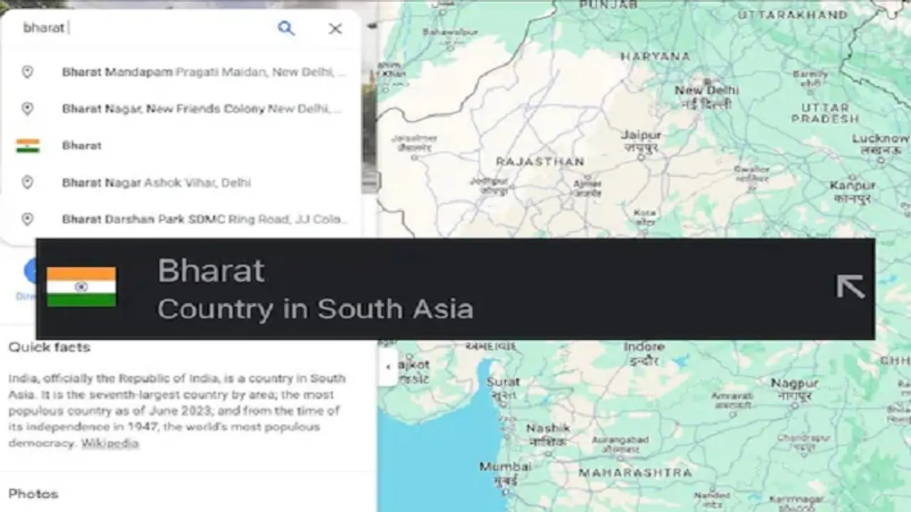 In a significant change, 'Bharat' appears on Google Maps alongside Indian flag; check details