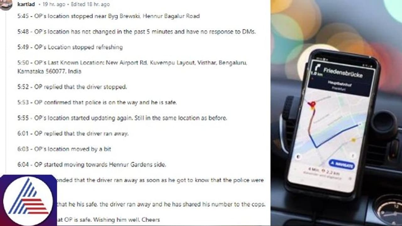 Impersonating cab driver takes Bengaluru man on scary drive, redditor tracks him live