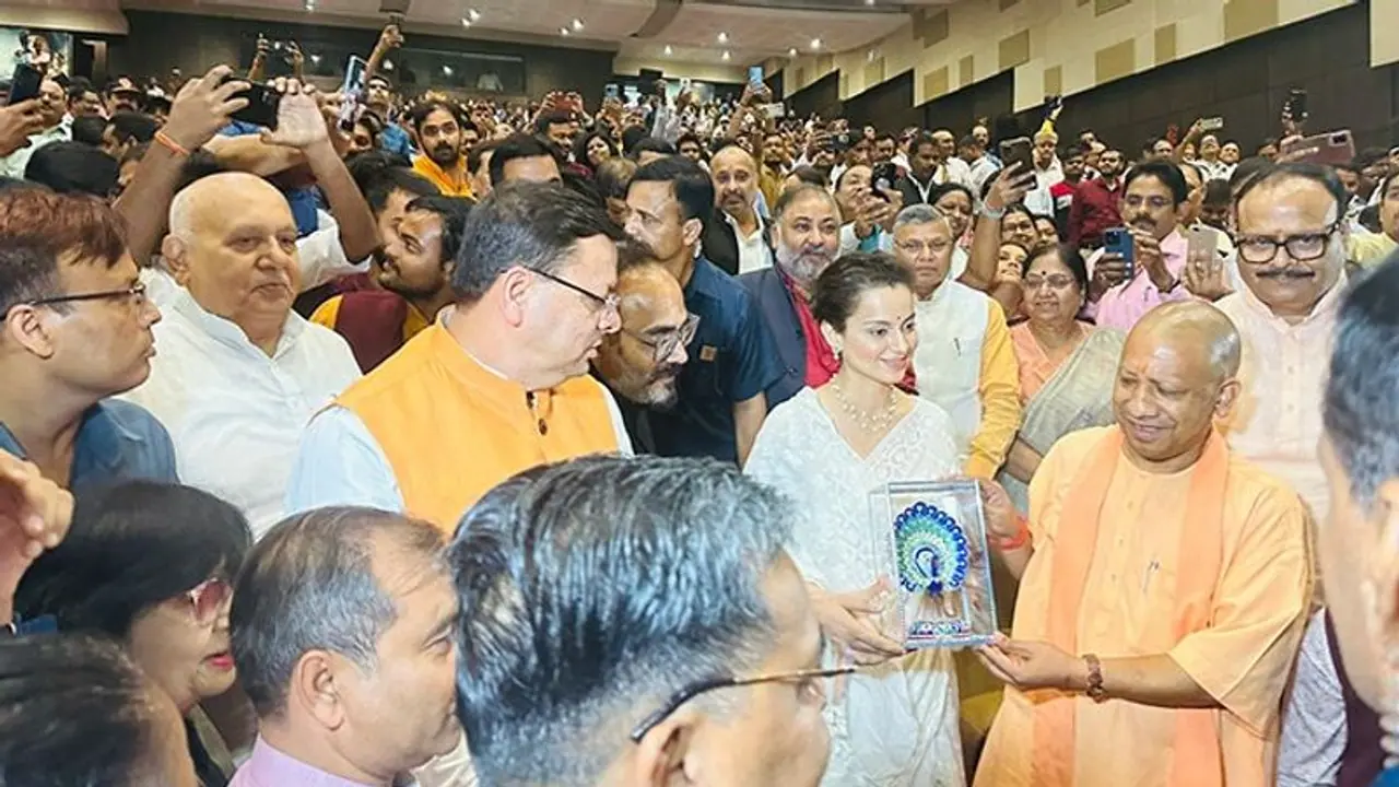 'Tejas' : Kangana Ranaut holds special screening for UP CM Yogi Adityanath, tears up after watching the film