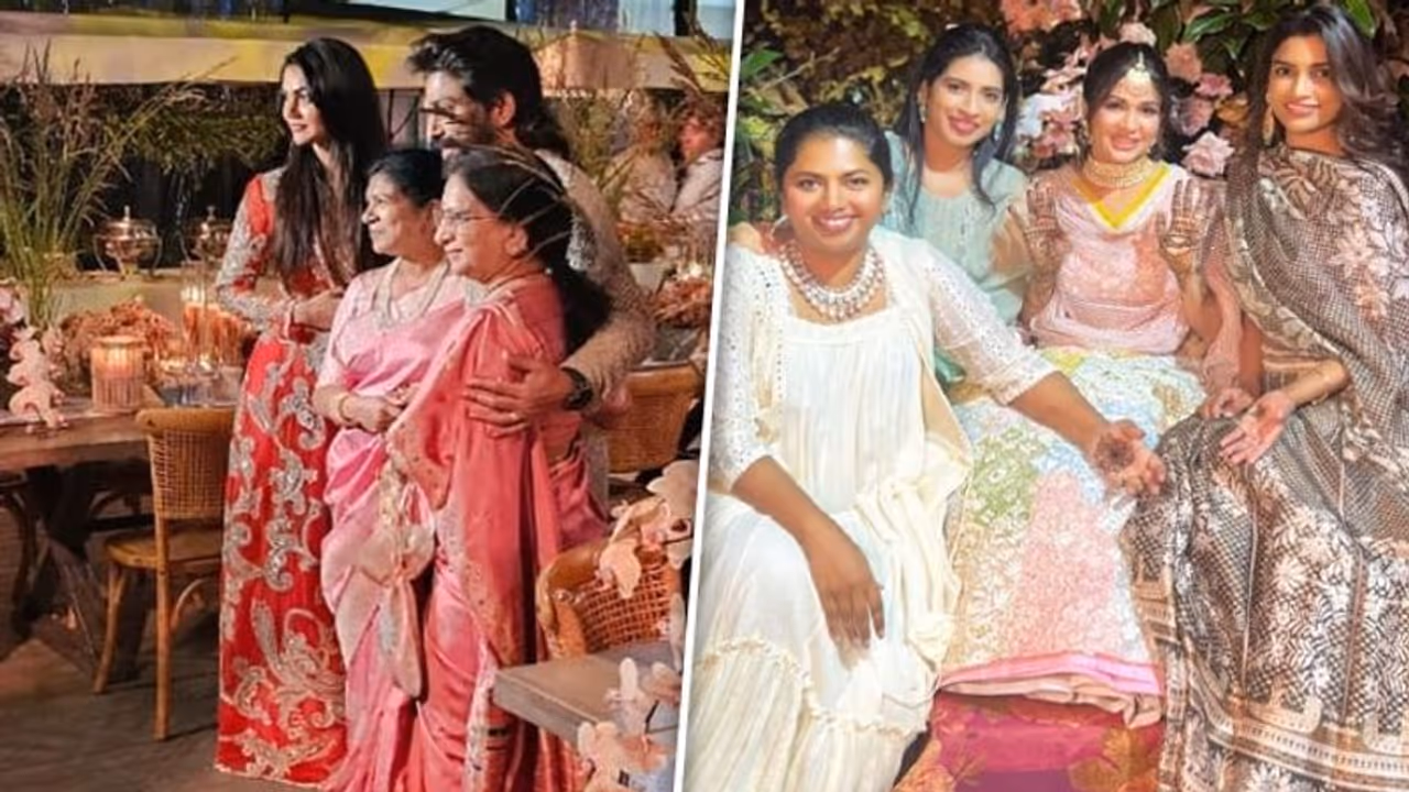 Varun Tej Lavanya Tripathi Mehendi: Allu Arjun, wife Sneha, others enjoy pre wedding soiree amid royal decor Varun Tej Lavanya Tripathi Mehendi: Allu Arjun, wife Sneha, others enjoy pre wedding soiree amid royal decor
