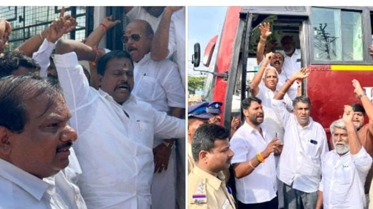 தடையை மீறி கொடி கம்பம் நட சென்ற பாஜகவினர்..! அண்ணாமலைக்கு ஷாக் கொடுத்த போலீஸ் தடையை மீறி கொடி கம்பம் நட சென்ற பாஜகவினர்..! அண்ணாமலைக்கு ஷாக் கொடுத்த போலீஸ்