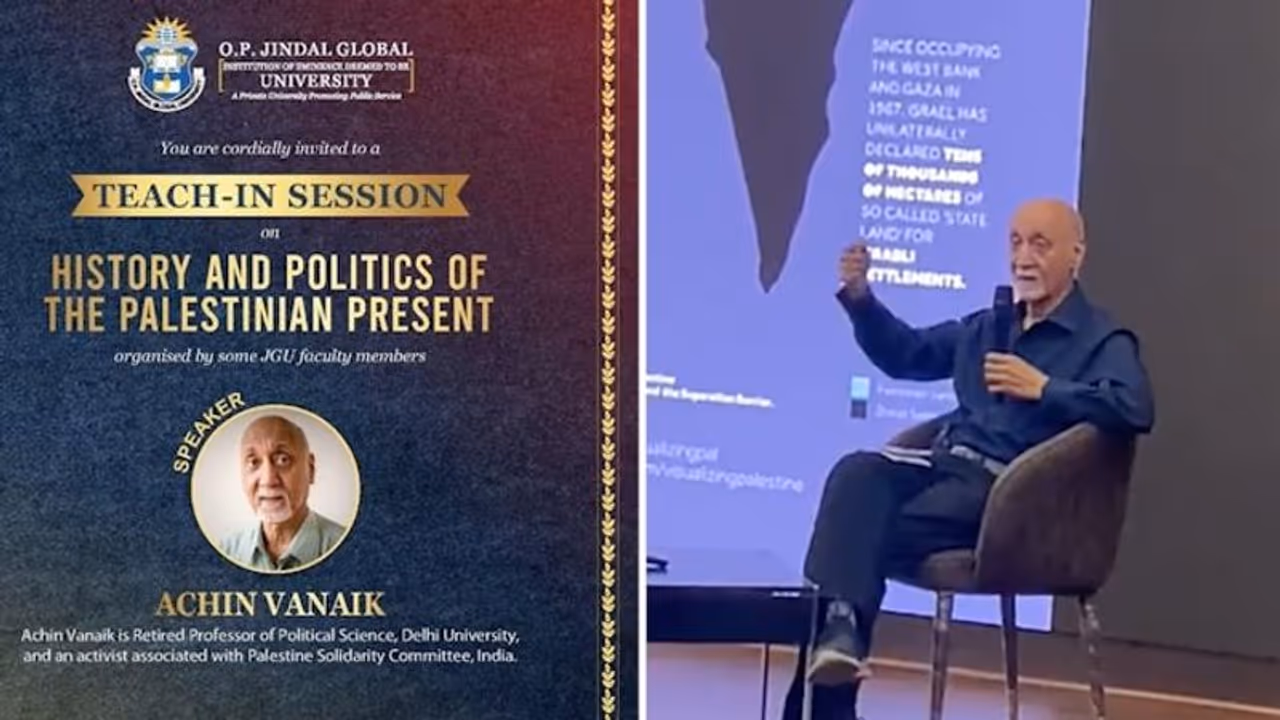 Row erupts over author Achin Vanaik's anti Hindu remarks during lecture on Israel Palestine conflict (WATCH)