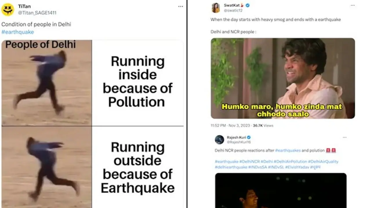 Delhi's 'severe' air quality, earthquake on one day trigger meme fest on social media Delhi's 'severe' air quality, earthquake on one day trigger meme fest on social media