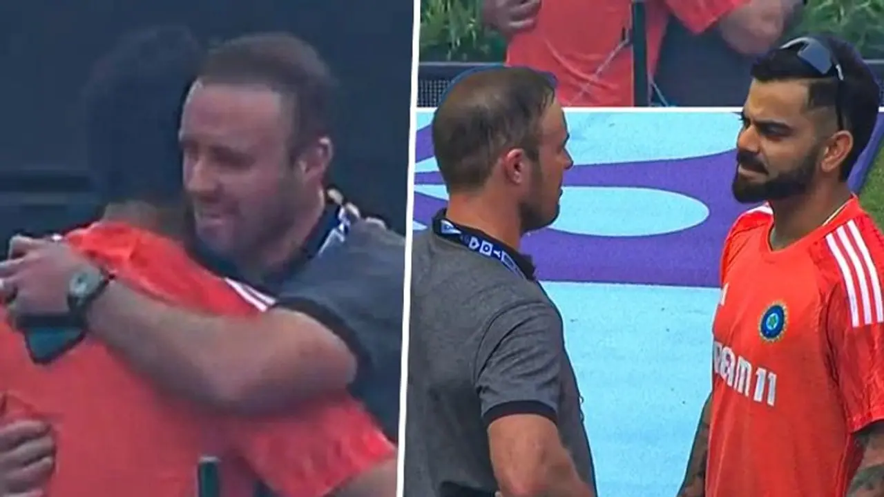 India vs South Africa: AB de Villiers wishing Virat Kohli on his birthday with warm hug goes viral (WATCH) India vs South Africa: AB de Villiers wishing Virat Kohli on his birthday with warm hug goes viral (WATCH)