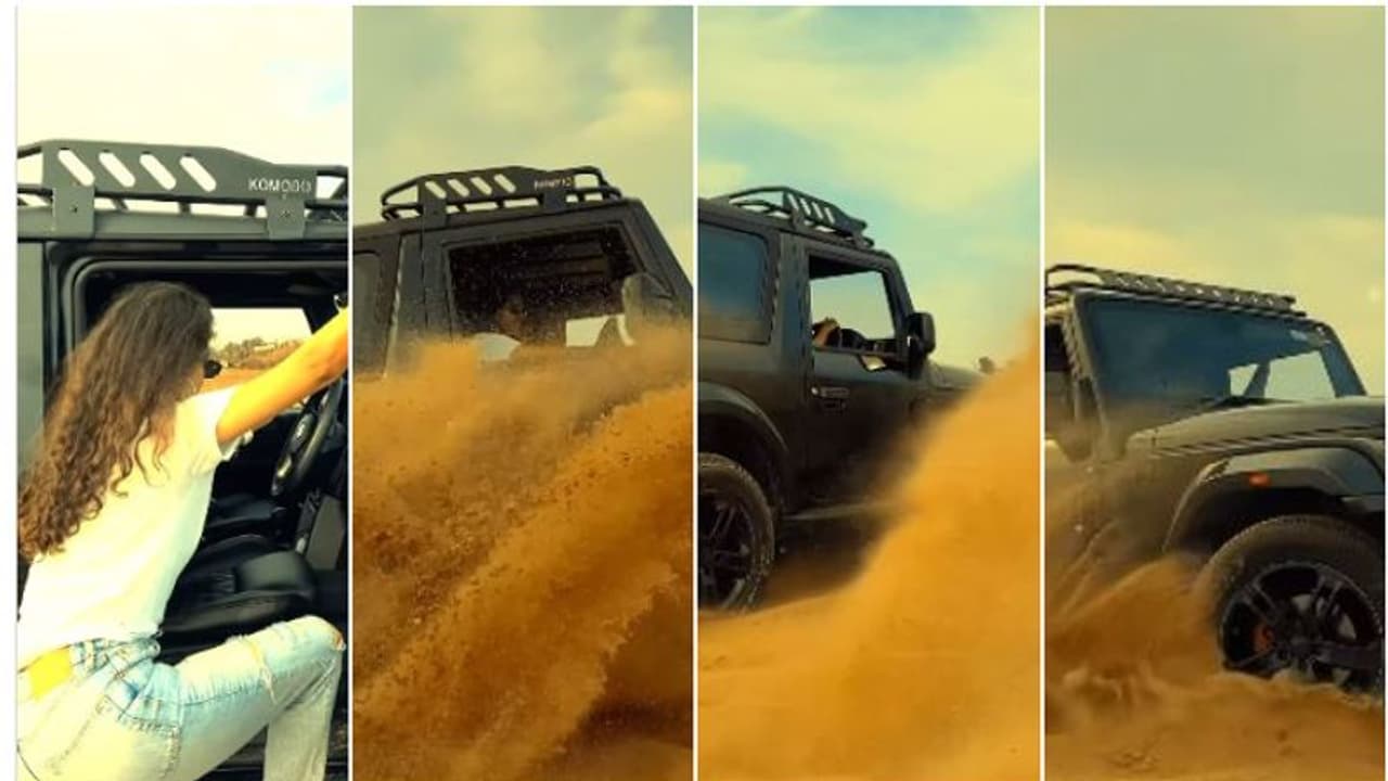 ഒറ്റ വാക്കിൽ അത്യുഗ്രൻ! മലയാളത്തിന്‍റെ സൂപ്പ‍ർ നായികയുടെ ഓഫ് റോഡ് ഡ്രിഫ്റ്റ് റൈഡ്, അതും മഹീന്ദ്ര ഥാറിൽ