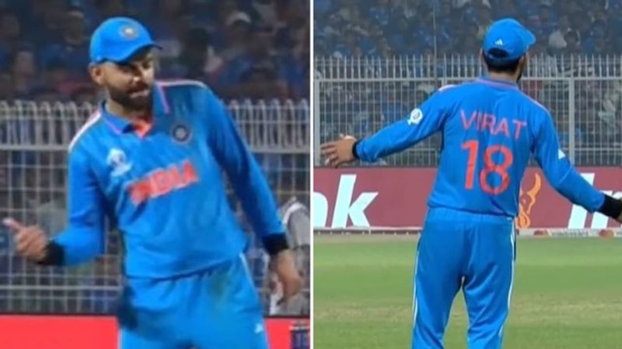 World Cup 2023: Virat Kohli dances to Shah Rukh Khan's 'Chaleya', Anushka Sharma's 'Ainvayi Ainvayi' World Cup 2023: Virat Kohli dances to Shah Rukh Khan's 'Chaleya', Anushka Sharma's 'Ainvayi Ainvayi'