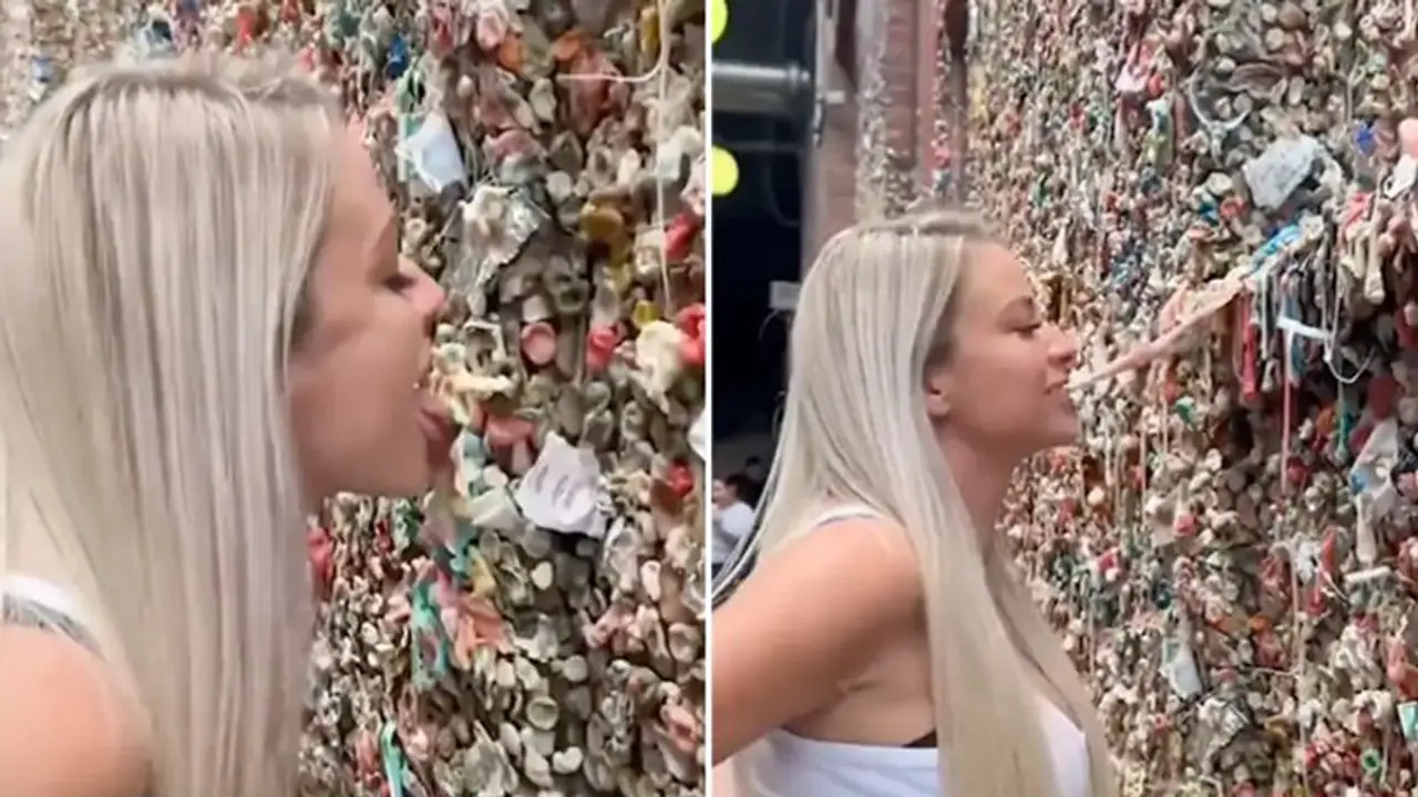 Viral Video: Influencer licks and chews gum from Seattle's famous Gum Wall; internet grossed out (WATCH) Viral Video: Influencer licks and chews gum from Seattle's famous Gum Wall; internet grossed out (WATCH)