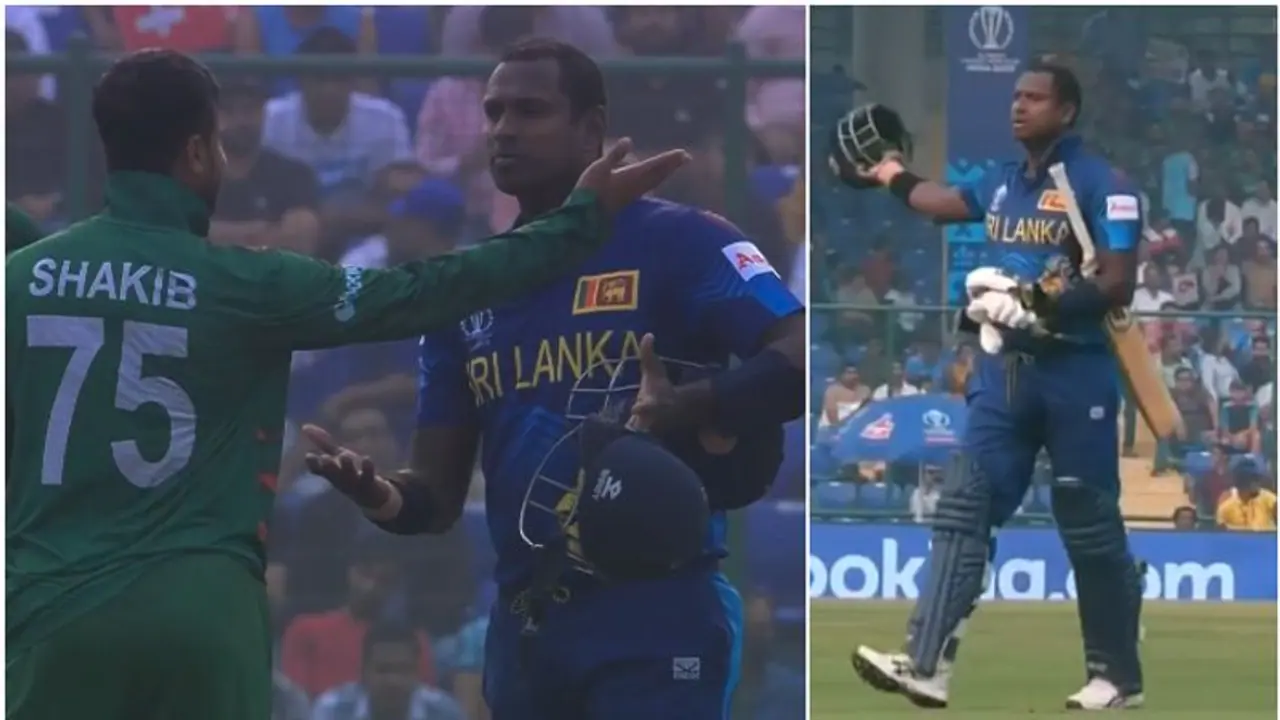 2 ನಿಮಿಷ ತಡ ಮಾಡಿದ ಮ್ಯಾಥ್ಯೂಸ್ ಟೈಮ್ ಔಟ್, ಕ್ರಿಕೆಟ್ ಇತಿಹಾಸದಲ್ಲೇ ಮೊದಲು! 2 ನಿಮಿಷ ತಡ ಮಾಡಿದ ಮ್ಯಾಥ್ಯೂಸ್ ಟೈಮ್ ಔಟ್, ಕ್ರಿಕೆಟ್ ಇತಿಹಾಸದಲ್ಲೇ ಮೊದಲು!