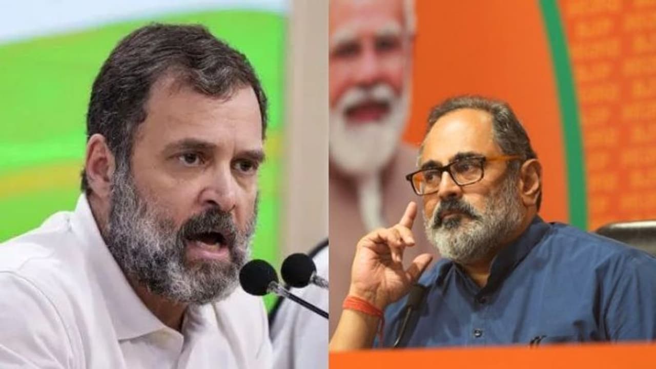 ஜனநாயகம் பற்றி பேசும் ராகுல்காந்தி இதை பேச முடியுமா.? திமுகவை வெளுத்த மத்திய அமைச்சர் ராஜீவ் சந்திரசேகர் ஜனநாயகம் பற்றி பேசும் ராகுல்காந்தி இதை பேச முடியுமா.? திமுகவை வெளுத்த மத்திய அமைச்சர் ராஜீவ் சந்திரசேகர்