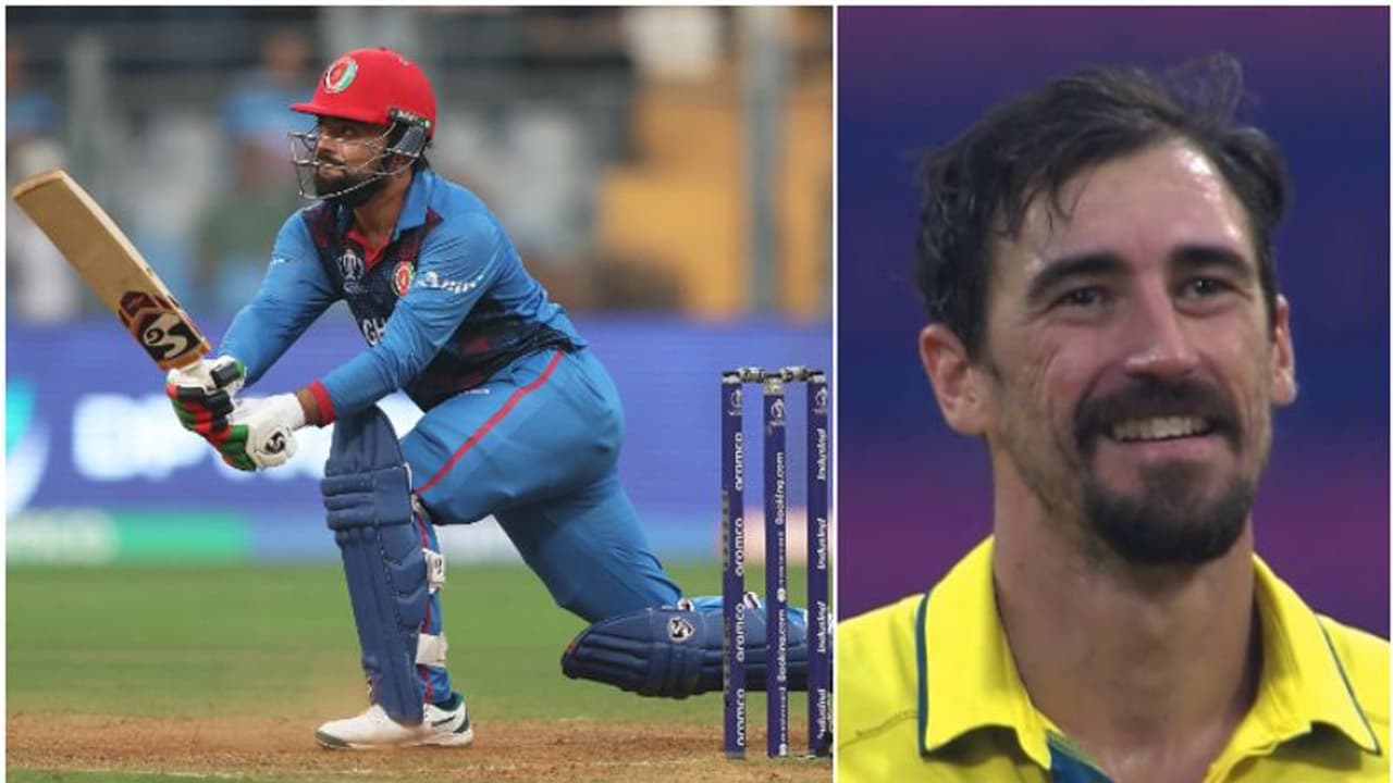 ഇരുന്നും ചരിഞ്ഞും റാഷിദ് ഖാന്‍റെ കൊലത്തൂക്ക്! വന്യമായ ഷോട്ടുകള്‍; ചിരിക്കണോ കരയണോ എന്നറിയാതെ സ്റ്റാര്‍ക്ക്