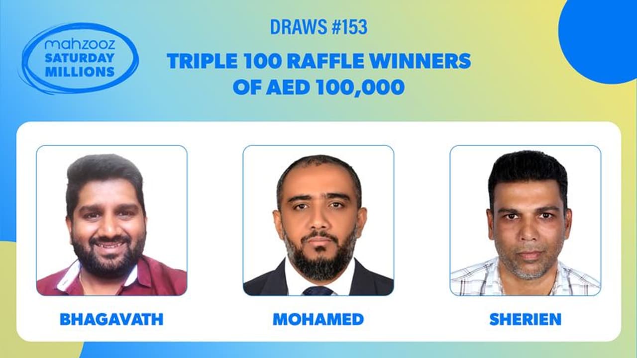 മഹ്സൂസ് നറുക്കെടുപ്പിൽ രണ്ട് ഇന്ത്യക്കാര് നേടിയത് ഒരു ലക്ഷം ദിര്ഹം വീതം മഹ്സൂസ് നറുക്കെടുപ്പിൽ രണ്ട് ഇന്ത്യക്കാര് നേടിയത് ഒരു ലക്ഷം ദിര്ഹം വീതം