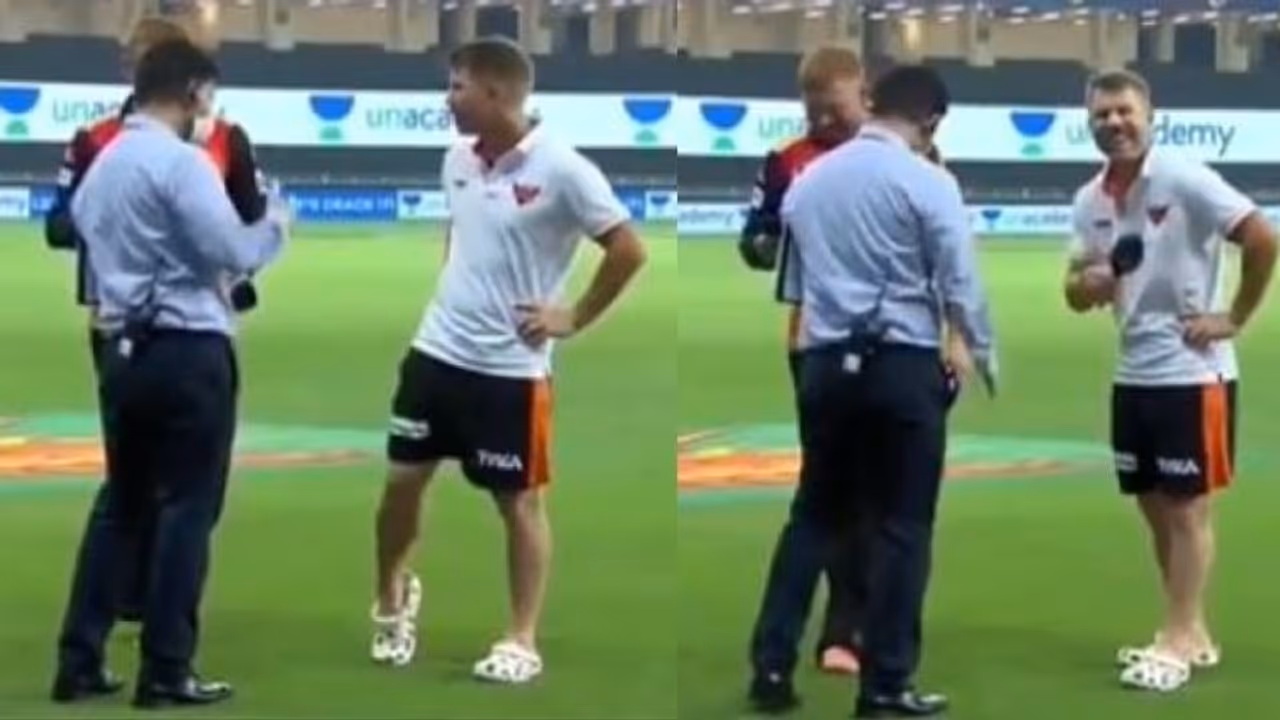 ಮೈಕ್‌ನಲ್ಲೇ ಗಾಳಿ ಬಿಟ್ಟ ಡೇವಿಡ್ ವಾರ್ನರ್ : ಮೈಕ್ ಟೆಸ್ಟಿಂಗಾ ಎಂದ ನೆಟ್ಟಿಗರು!