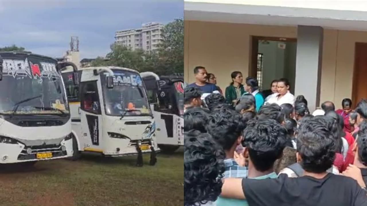 അനുവദനീയമല്ലാത്ത ലൈറ്റുകളും വയറിങ്ങുകളും; ടൂർ പോകാനിരുന്ന ബസുകളുടെ ഫിറ്റ്നസ് റദ്ദാക്കി മോട്ടോർ വാഹന വകുപ്പ് അനുവദനീയമല്ലാത്ത ലൈറ്റുകളും വയറിങ്ങുകളും; ടൂർ പോകാനിരുന്ന ബസുകളുടെ ഫിറ്റ്നസ് റദ്ദാക്കി മോട്ടോർ വാഹന വകുപ്പ്