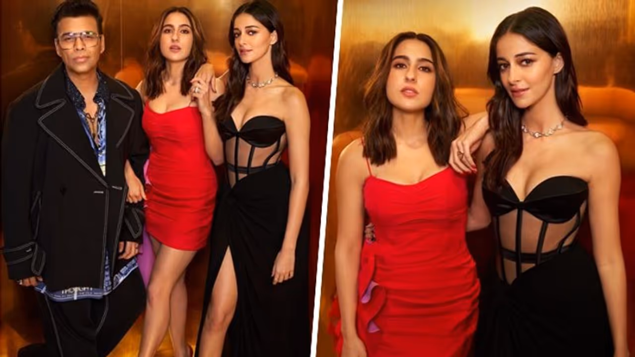 Koffee With Karan 8: Sara Ali Khan hilariously describes Ananya Panday,Janhvi Kapoor as future wives