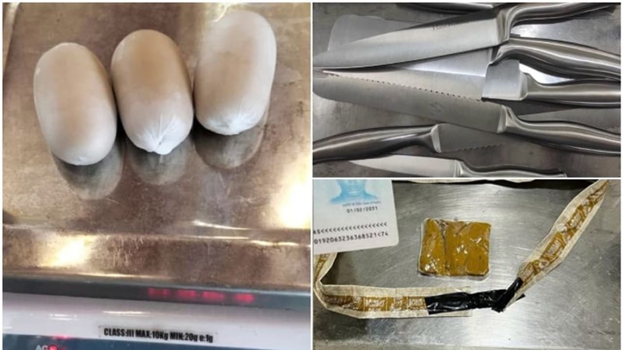 സ്വര്‍ണ്ണക്കടത്തിന് പുതുവഴികള്‍, കറിക്കത്തിയുടെ രൂപത്തില്‍ വരെ സ്വര്‍ണ്ണം; യുവതിയുള്‍പ്പെടെ 4 പേര്‍ പിടിയില്‍