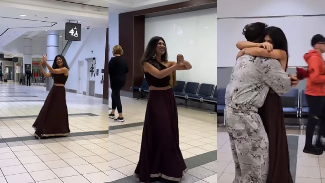 'ചം ചം ചം....'; അഞ്ച് വര്ഷത്തിന് ശേഷം കണ്ടുമുട്ടിയ കാമുകനെ വിമാനത്താവളത്തിൽ നൃത്തം ചെയ്ത് സ്വീകരിച്ച് കാമുകി 'ചം ചം ചം....'; അഞ്ച് വര്ഷത്തിന് ശേഷം കണ്ടുമുട്ടിയ കാമുകനെ വിമാനത്താവളത്തിൽ നൃത്തം ചെയ്ത് സ്വീകരിച്ച് കാമുകി