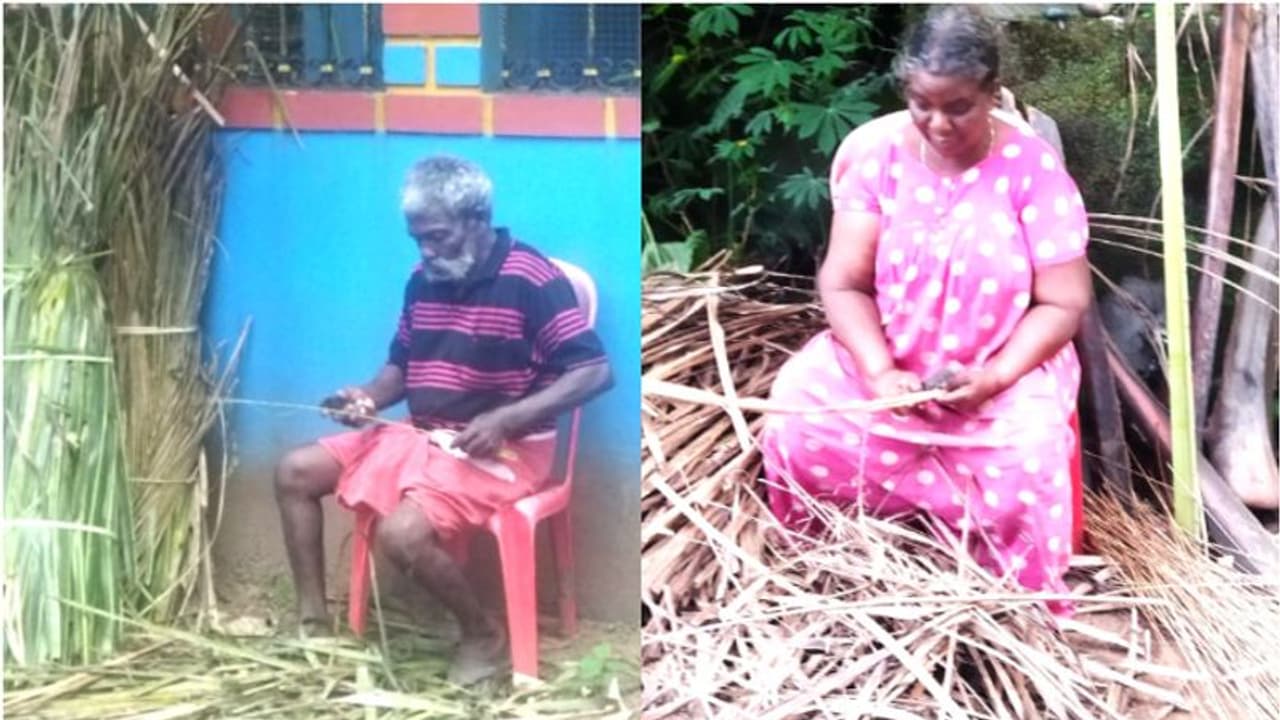 തെങ്ങിൽ നിന്ന് വീണ് വയ്യാതായി, ഈർക്കിൽ ചൂലിൽ പ്രരാബ്ധങ്ങൾ തൂത്തെറിഞ്ഞ് വിജയനും രമണിയും 