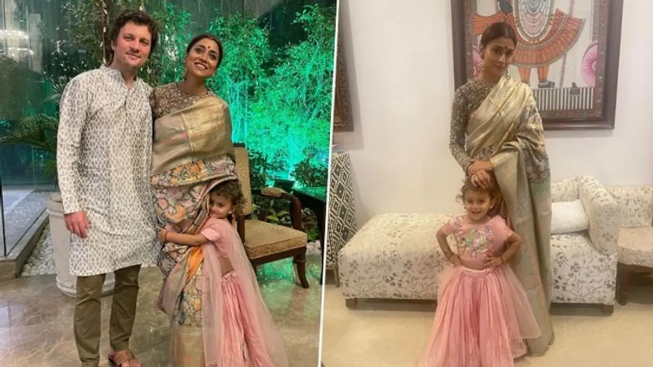 Diwali 2023: Shriya Saran exudes festive vibes with husband Andrei Koscheev in Instagram post [PICTURES]