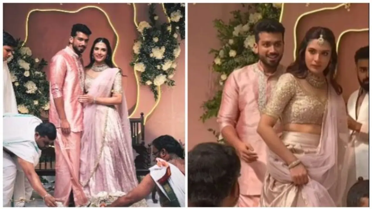 Malayalam actor Kalidas Jayaram gets engaged to Tarini, viral video captures heartwarming moment