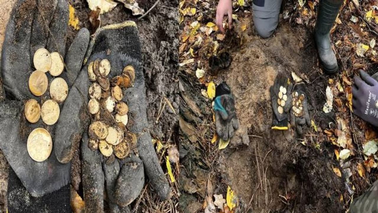 യുദ്ധത്തിന്റെ അവശിഷ്ടങ്ങൾ തേടിപ്പോയി, കണ്ടത് കുഴിച്ചിട്ട നിലയിൽ നിധിശേഖരം!