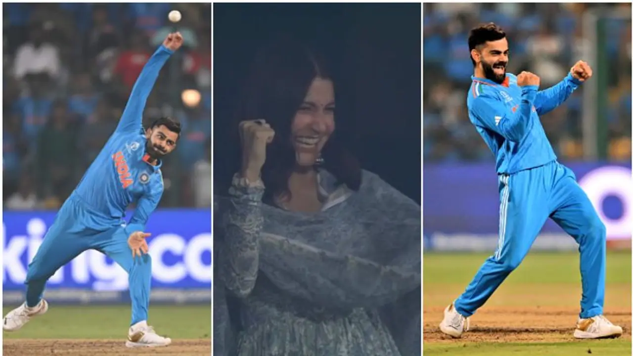 పదేళ్ల తర్వాత వన్డే వికెట్ తీసిన విరాట్... భార్య అనుష్కతో కలిసి సెలబ్రేట్ చేసుకున్న కోహ్లీ.. పదేళ్ల తర్వాత వన్డే వికెట్ తీసిన విరాట్... భార్య అనుష్కతో కలిసి సెలబ్రేట్ చేసుకున్న కోహ్లీ..